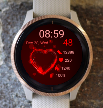 Garmin Watch Face - Red Heart