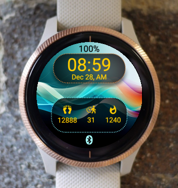 Garmin Watch Face - ECH Waves W2