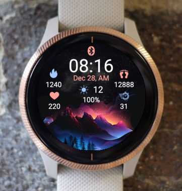 Garmin Watch Face - Magical Mountains