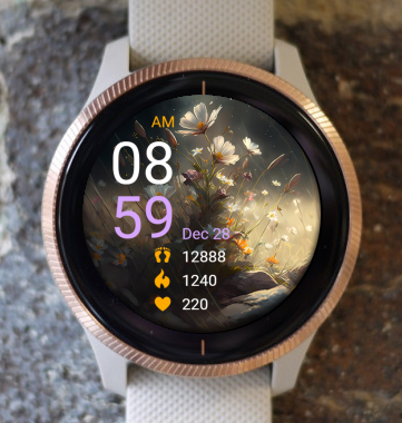 Garmin Watch Face - Flowering 02