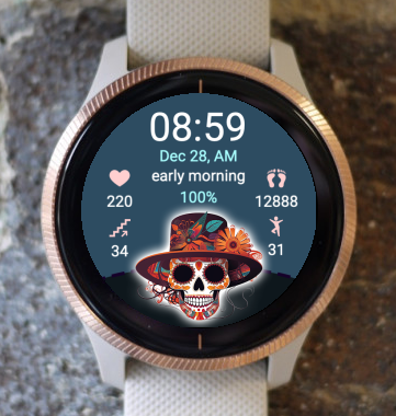 Garmin Watch Face - Day of the Dead D3