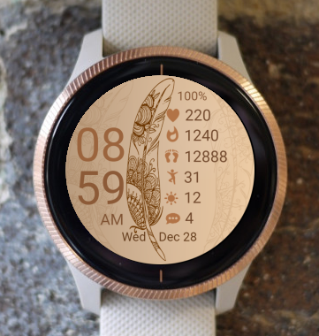 Garmin Watch Face - Feather