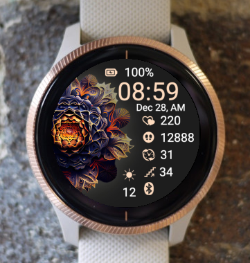 Garmin Watch Face - Mandala M34