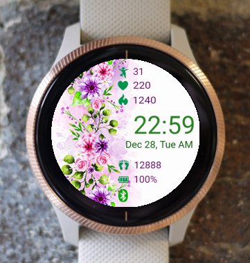 Garmin Watch Face - Gareta Flower Wall 