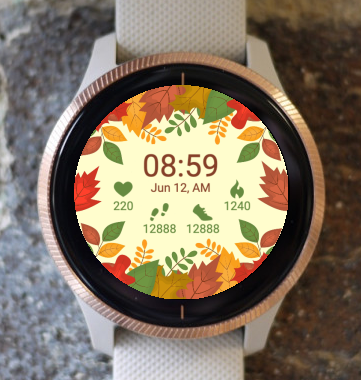 Garmin Watch Face - Autumn Forest Leaves G