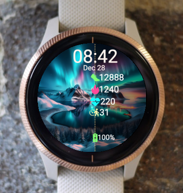 Garmin Watch Face - Aurora burst