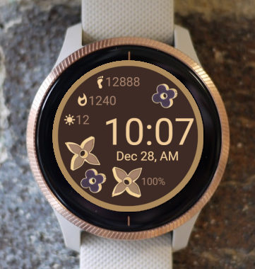 Garmin Watch Face - Looks Like LV Charms Garmin Sport 