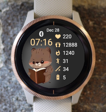 Garmin Watch Face - Cute Animal Bear