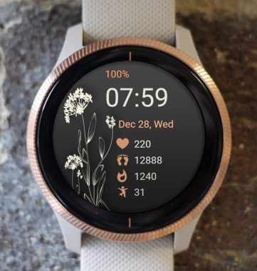 Garmin Watch Face - G Flowers 02