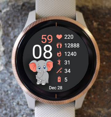 Garmin Watch Face - Elephant 012