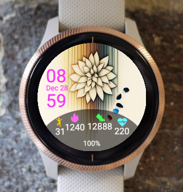 Garmin Watch Face - Flower on the wall