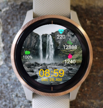 Garmin Watch Face - Waterfall