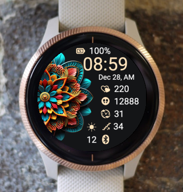 Garmin Watch Face - Mandala M25