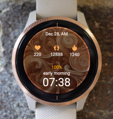 Garmin Watch Face - Brown Waves