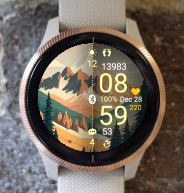 Garmin Watch Face - In The Mountains A8