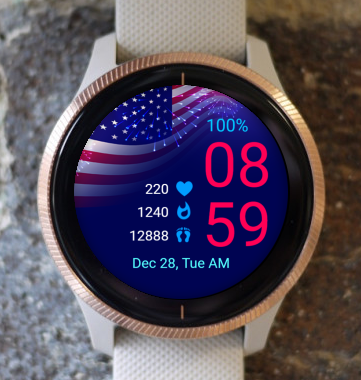 Garmin Watch Face - Flag