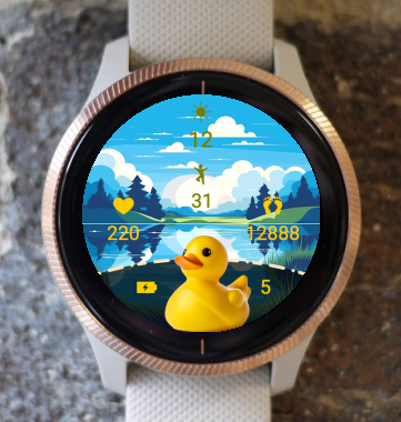 Garmin Watch Face - Yellow Duck