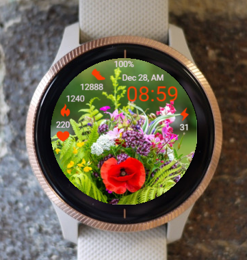 Garmin Watch Face - R Wild Flower