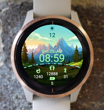 Garmin Watch Face - Mountains A9