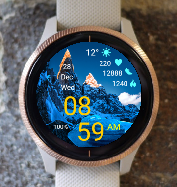 Garmin Watch Face - Mountain - Alps