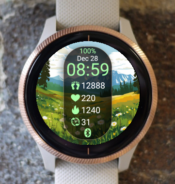 Garmin Watch Face - Spring Mountains 03