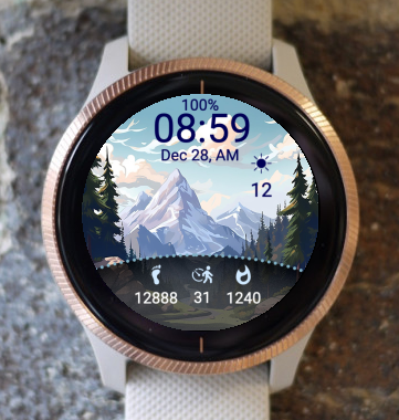 Garmin Watch Face - In The Mountains A3