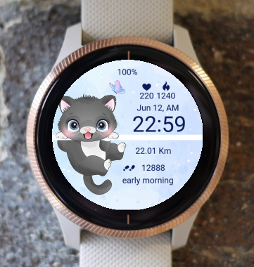 Garmin Watch Face - Kitty cat 02