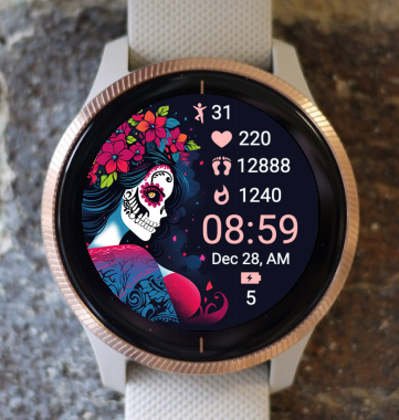 Garmin Watch Face - Day of the Dead D5