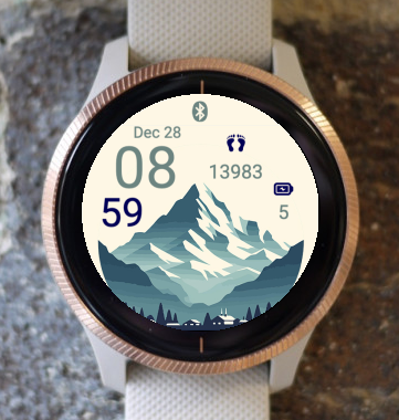 Garmin Watch Face - Blue Mountain