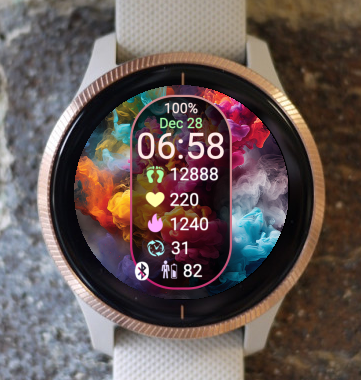 Garmin Watch Face - Colour Smoke 02