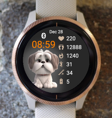 Garmin Watch Face - Cute Animal Dog