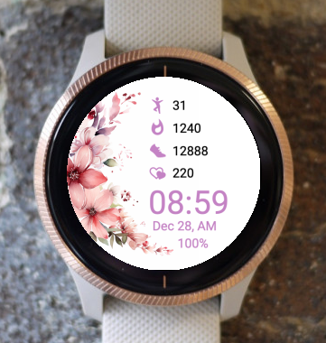 Garmin Watch Face - Flowers G3