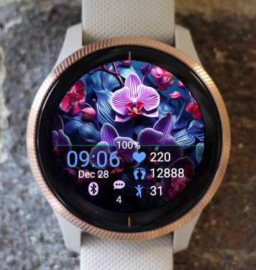 Garmin Watch Face - Jungle Flowers